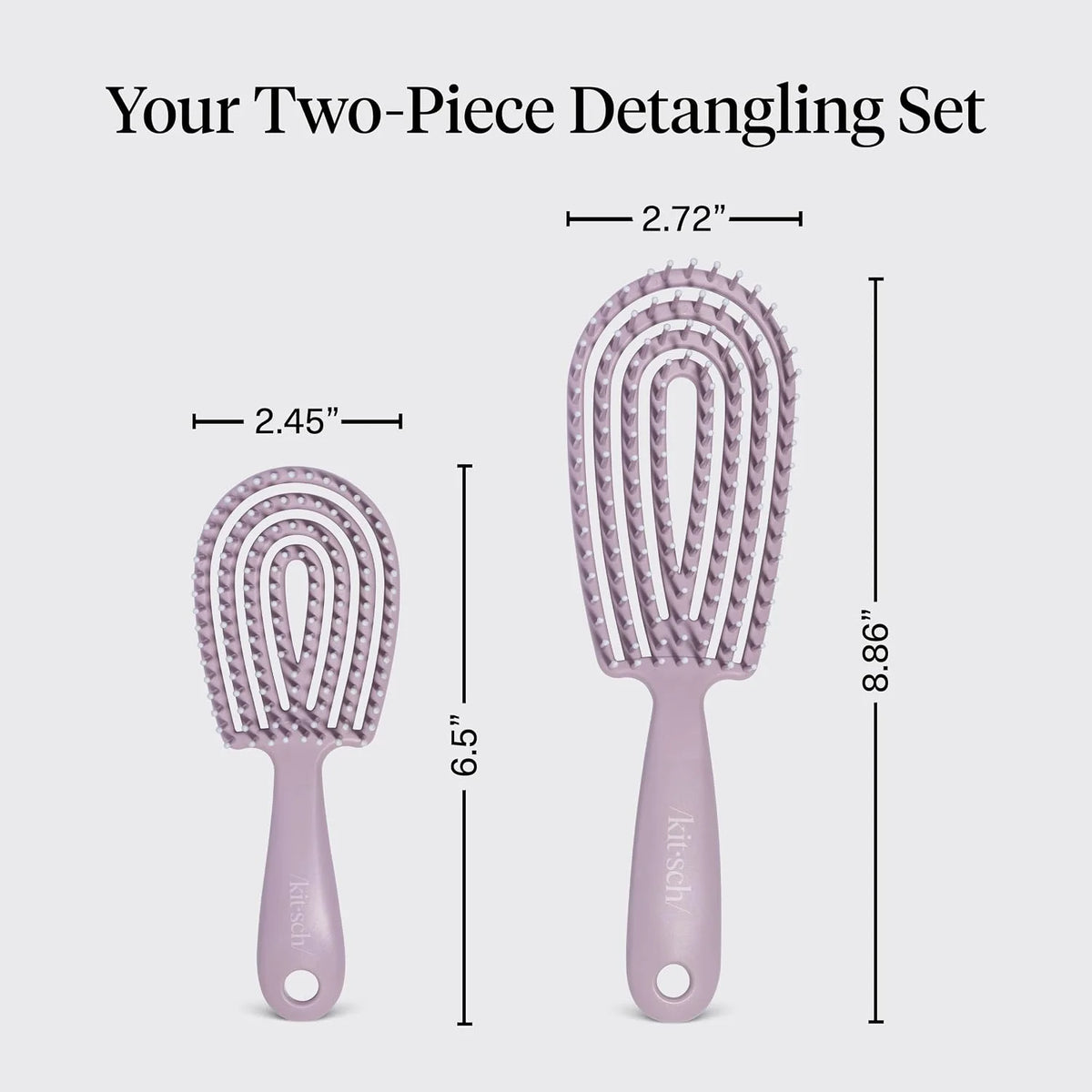 Kitsch Flexi Flow Detangler Brush, Hair Brushes For Women - Black