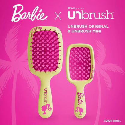 FHI Heat UNbrush Barbie Detangling Brush Duo - Style Icon - Yellow