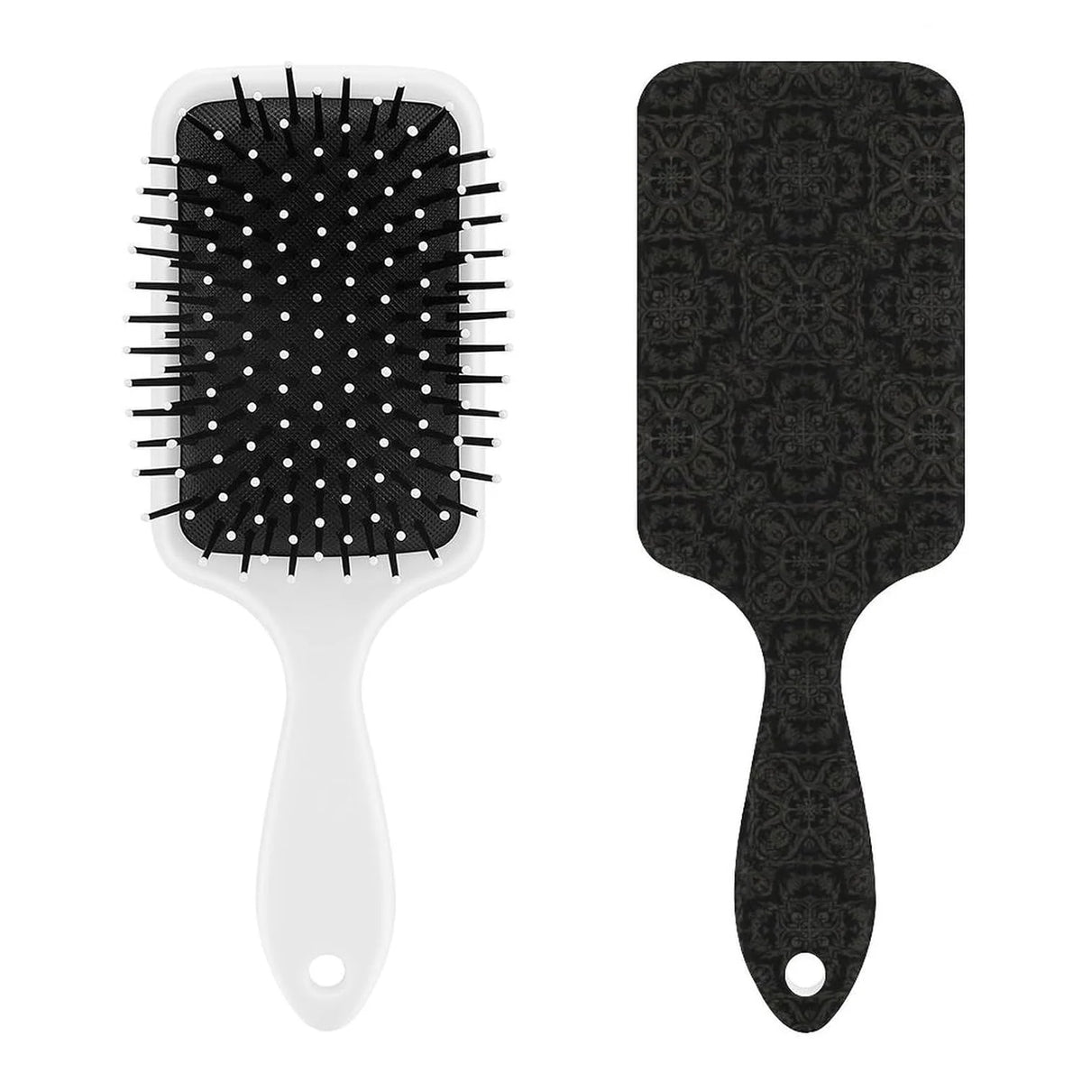 Air-Cushion Comb Black Gold Glitter Cheetah Leopard Print, Smooth Hair Salon Anti-Knotting Fluffy, For Long Thick Curly Hair, 1 Pack
