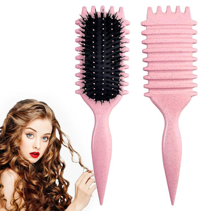 Candy Brush,Curly Hair Brush,Curl Defining Brush,Shaping and Defining Curls for Women Hair Brush for Combing and Shaping,Reduce Pulling and Curl Separation For Defined Curls(Purple)