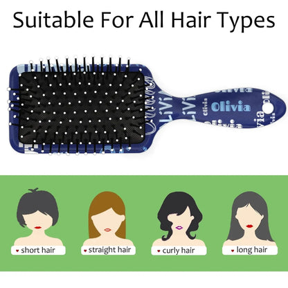 Personalized Name Hair Brush Detangler Brush Gifts for Women Man Custom Detangler-Hair-Brush Kids-Toddler-Girls for Travel All Hair Types