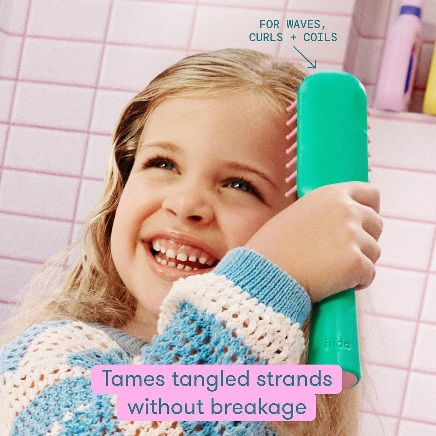 Frida for Kids Detangling Hair Brush for All Hair Types, Ages 6-11