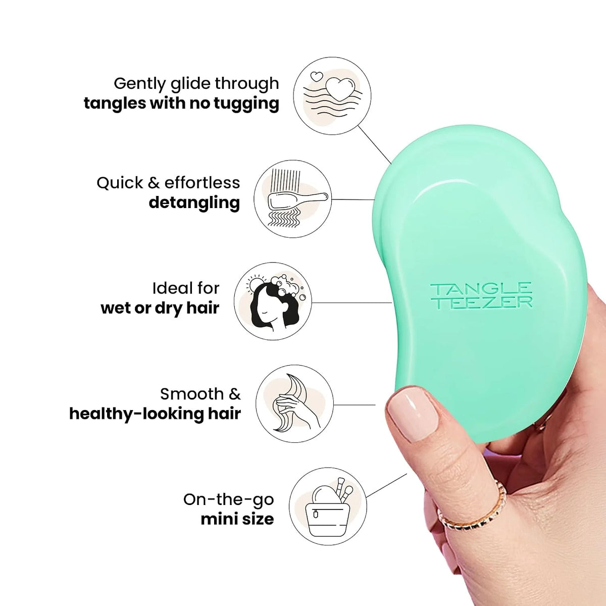 Tangle Teezer Original Detangler Mini Hair Brush for Kids, Unicorn Magic