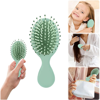 2P Mini Hair Brush,Brush Squirt Detangling Brush,Mini Detangler Brush, No Tangle Ultra-Soft IntelliFlex Bristles,with Ease Knots Without Tears or Breakage (Bright flour)