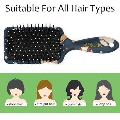 Personalized Cool-Rocket Detangler-Hair-Brush for Kids-Boys,Glides Through Tangles Comb,Custom Name Hair Brushes for All Hair Types Wet/Dry/Curly/Thick Hair,Dark Blue