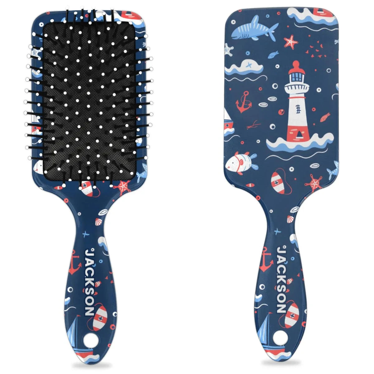 Personalized Cute Car Detangler-Hair-Brush for Kids Boys,Glides Through Tangles Comb,Custom Name Hair Brushes for All Hair Types Wet/Dry/Curly/Thick Hair,White 2
