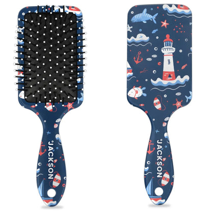 Personalized Cute Car Detangler-Hair-Brush for Kids Boys,Glides Through Tangles Comb,Custom Name Hair Brushes for All Hair Types Wet/Dry/Curly/Thick Hair,White 2