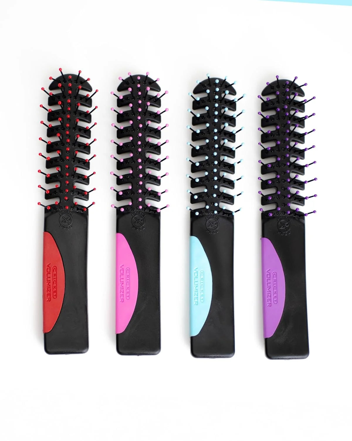 Cricket Static Free Volumizer Hair Brush - Styling, and Detangling All Hair Types, Long, Short, Thick, Thin, Curly, Straight, and Wavy, Happy Hair (Sky Blue)