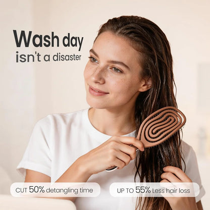 AIMIKE Spiral Hairbrush for Fine Hair, Wet Detangler Brush for Women & Kids