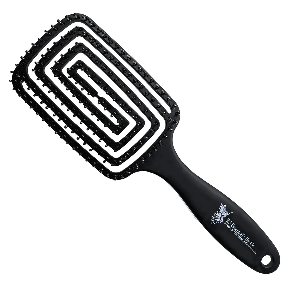 RS ESSENTIAL'S BY LV detangler brush hair brush detangler tangle vented hair brushes for women pink hairbrush black hair brush detangling brush (PINK)