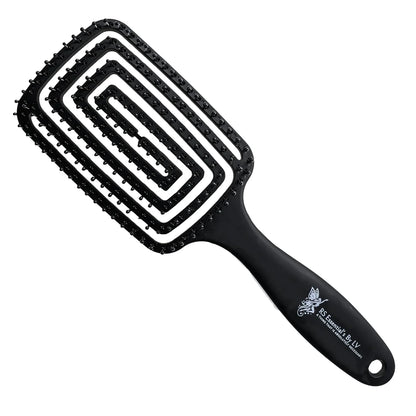 RS ESSENTIAL'S BY LV detangler brush hair brush detangler tangle vented hair brushes for women pink hairbrush black hair brush detangling brush (PINK)
