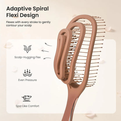 AIMIKE Spiral Hairbrush for Fine Hair, Wet Detangler Brush for Women & Kids