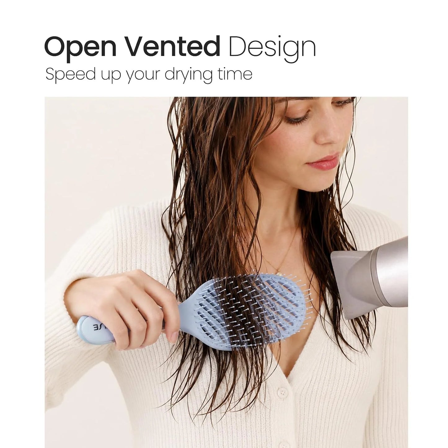 AIMIKE Vented Hair Brush for Fine Thin Hair, Gentle Detangler for Women