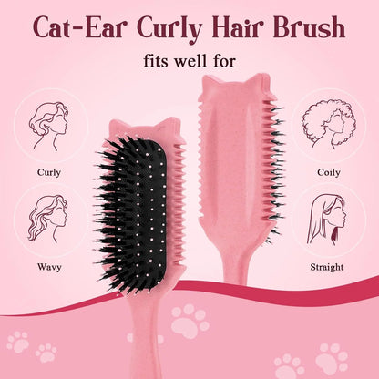 Curly Hair Brush, Cat Ear Curl Brush for Men & Women