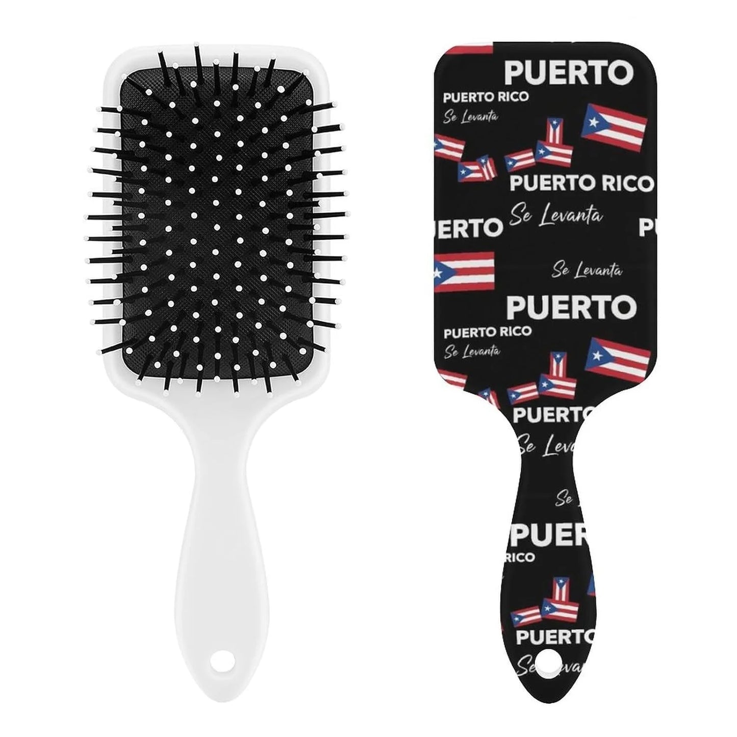 Women Girls Ladies Hair Brush Purple Black Buffalo Check Plaid Pattern, Paddle Brush for Detangling Scalp Massage, Cushion Hairbrush for Long Thick Curly Hair