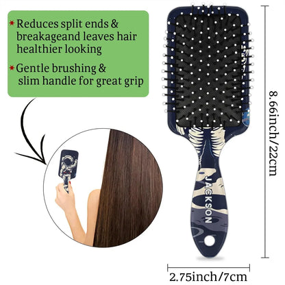 Personalized Cool-Rocket Detangler-Hair-Brush for Kids-Boys,Glides Through Tangles Comb,Custom Name Hair Brushes for All Hair Types Wet/Dry/Curly/Thick Hair,Dark Blue