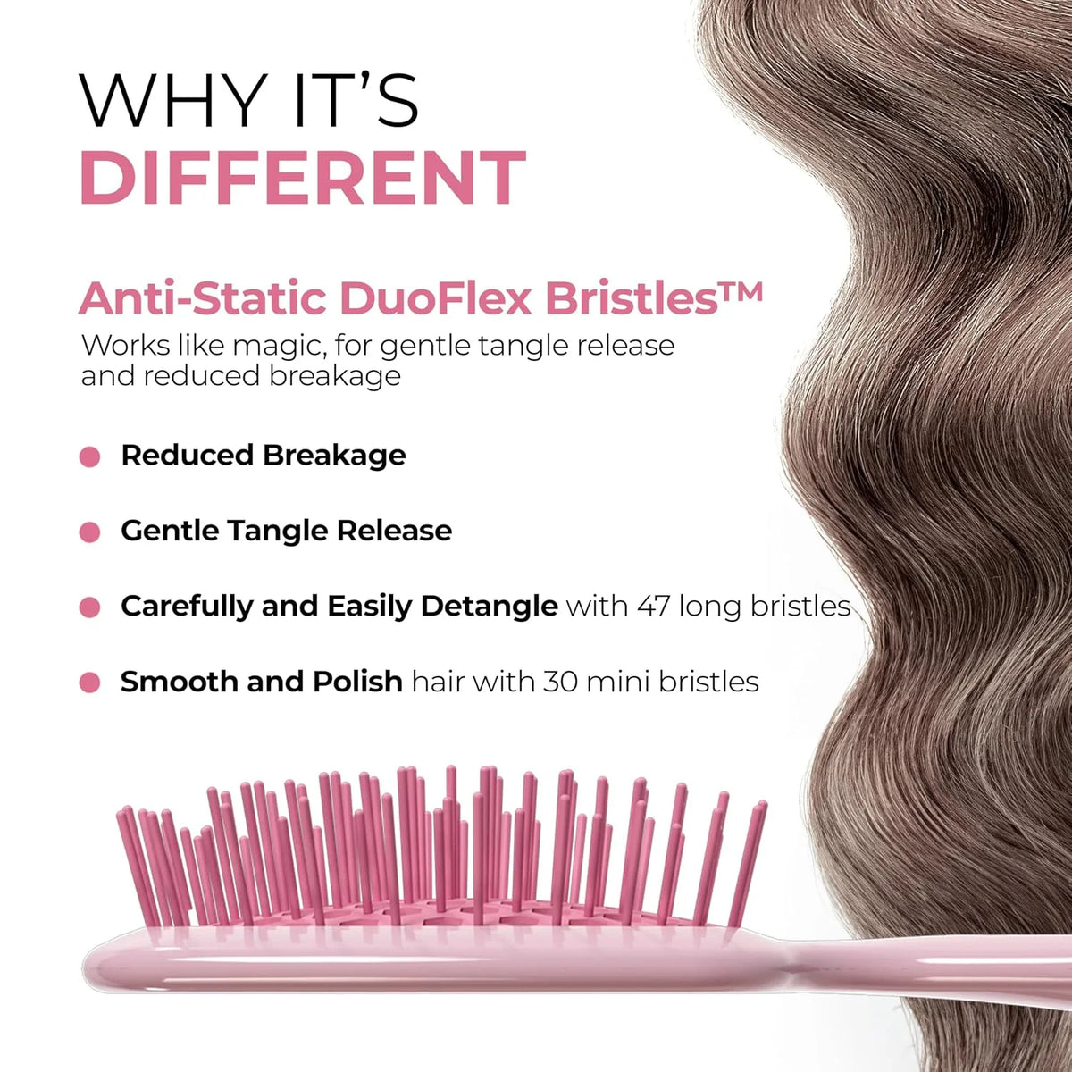 FHI Heat UNbrush Mini Detangling Brush for Wet & Dry Hair