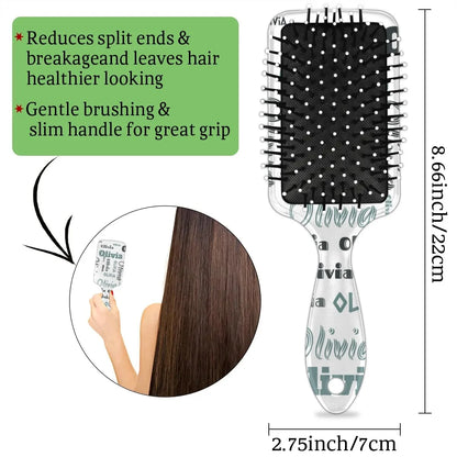 Personalized Name Hair Brush Detangler Brush Gifts for Women Man Custom Detangler-Hair-Brush Kids-Toddler-Girls for Travel All Hair Types