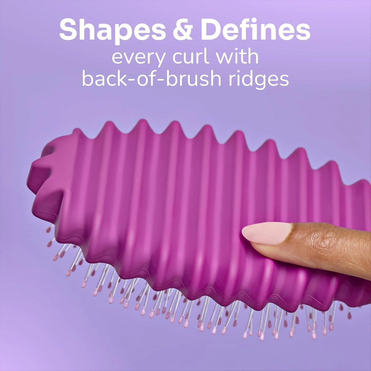 Wet Brush Curl Shaper Detangler Brush, Purple, Made for Women, Men & Kids