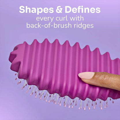 Wet Brush Curl Shaper Detangler Brush, Purple, Made for Women, Men & Kids