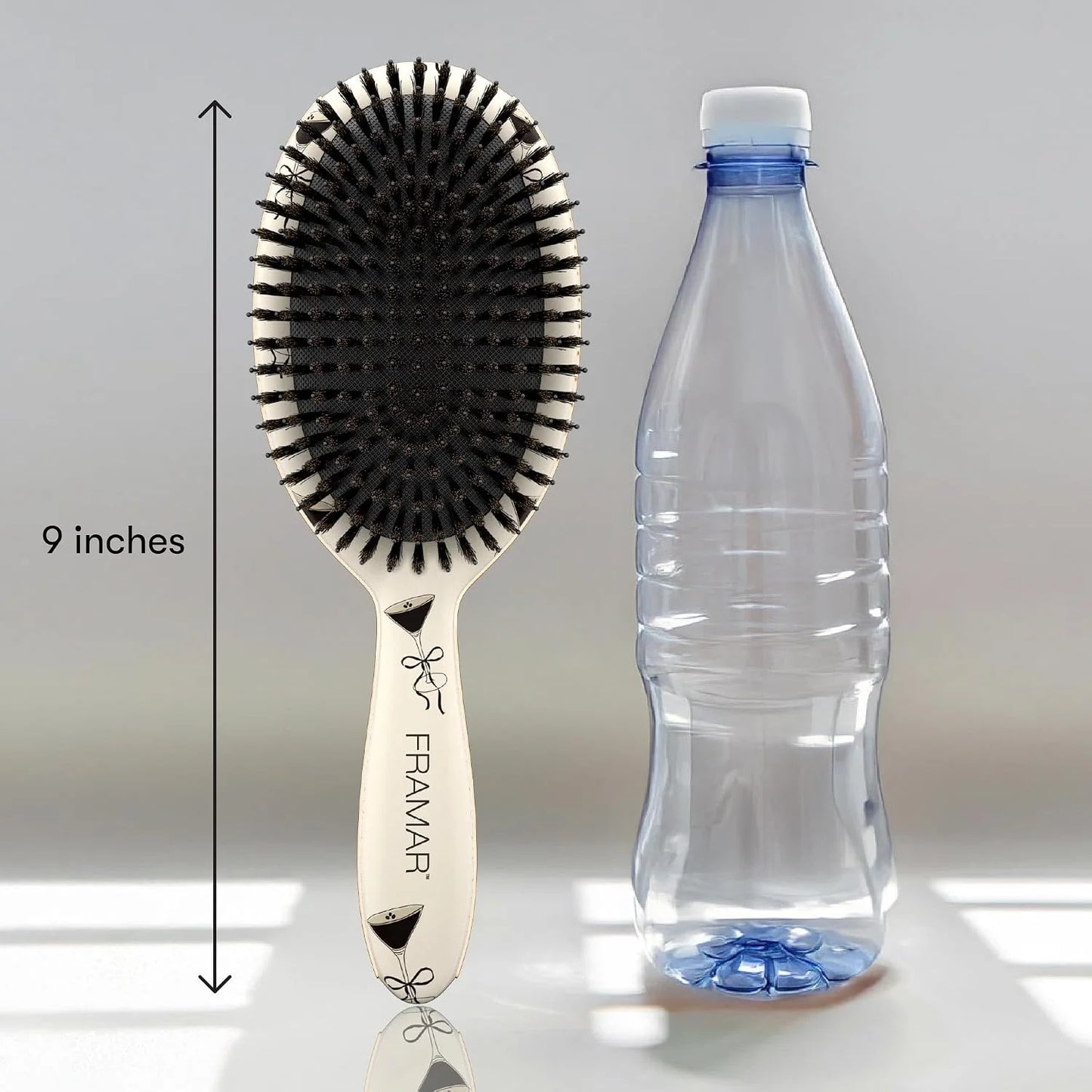FRAMAR Soft Boar Bristle Hair Brush For Women, Boars Hair Brush For Women