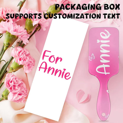 Personalized Name Hair Brush Detangler Brush Gifts for Women Man Custom Detangler-Hair-Brush Kids-Toddler-Girls for Travel All Hair Types