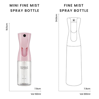 TANGLE TEEZER Fine Mist Spray Bottle, Refillable, 10.1 oz, Black