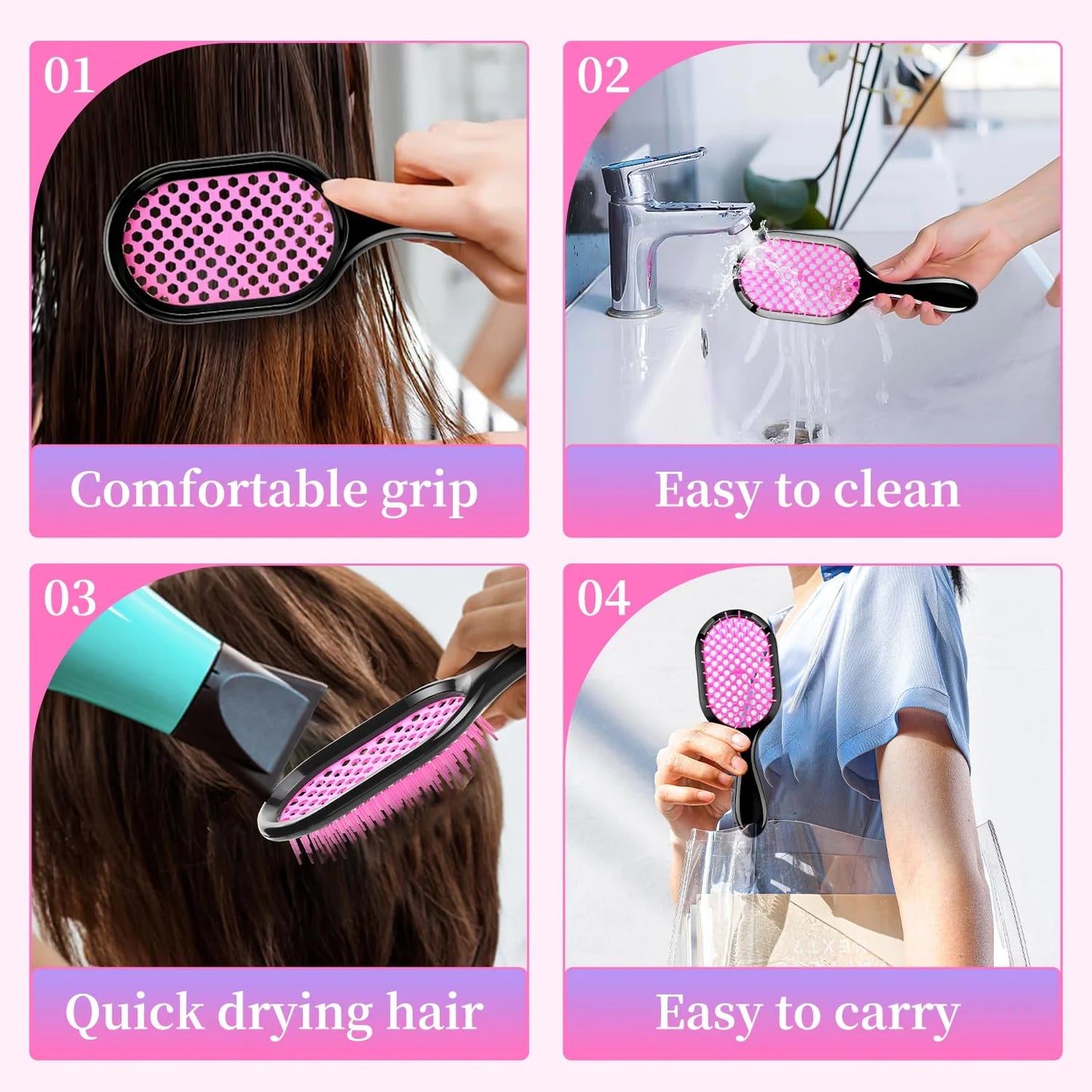 Detangling Brush,1 Pack Detangler Brush, Gentle & Effective Detangling on Wet or Dry Fragile Hair Types,Ultra-light, Detangling Brsuh ventilated and antistatic hairbrush (green1)