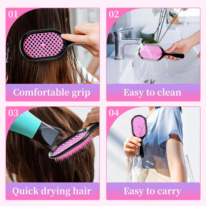 Detangling Brush,1 Pack Detangler Brush, Gentle & Effective Detangling on Wet or Dry Fragile Hair Types,Ultra-light, Detangling Brsuh ventilated and antistatic hairbrush (green1)