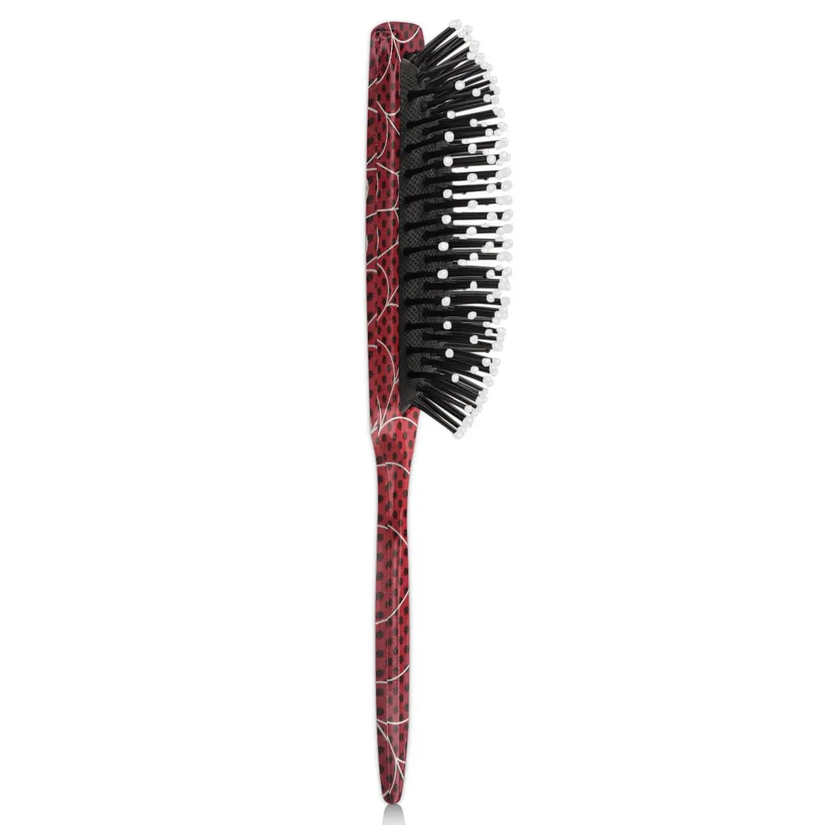 Personalized-Kids-Hair-Brush for Boy Girls Custom Gift Detangler Brush Soft Bristle Hair Brushes Travel Hair Brush for All Hair Types Christmas Hallowmas Spider Web Sliver Dot
