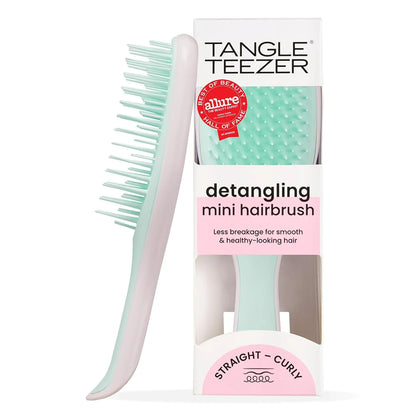 Tangle Teezer Ultimate Detangler Mini Hair Brush, Pink & Mint