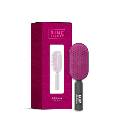 Bime Beauty hair brushes for Women and Men | Tangle Teezer Curly hair brush | hair brush cleaner | Comes with Self - Cleaning Hair Brush | Pink Purple