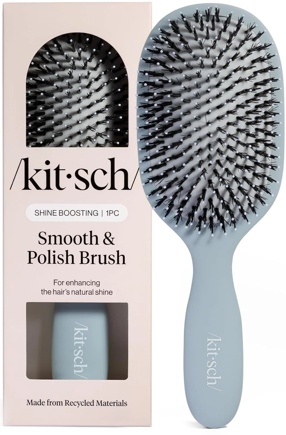 Kitsch Smooth & Polish Hair Brushes For Women and Men - Black