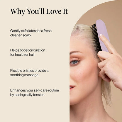 Kitsch Scalp Renewal Brush - Hairbrush Scalp Massager - Soft Violet