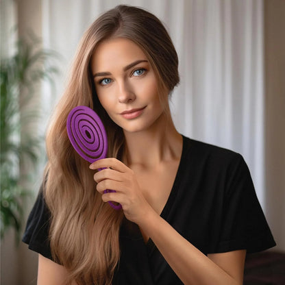 Ninabella Detangler Brush - No Tangle Hair Brush for Women, Fine, Thick and Long Hair - Hairbrush for Wet and Dry Hair, Gentle on the Scalp - Elegant Black