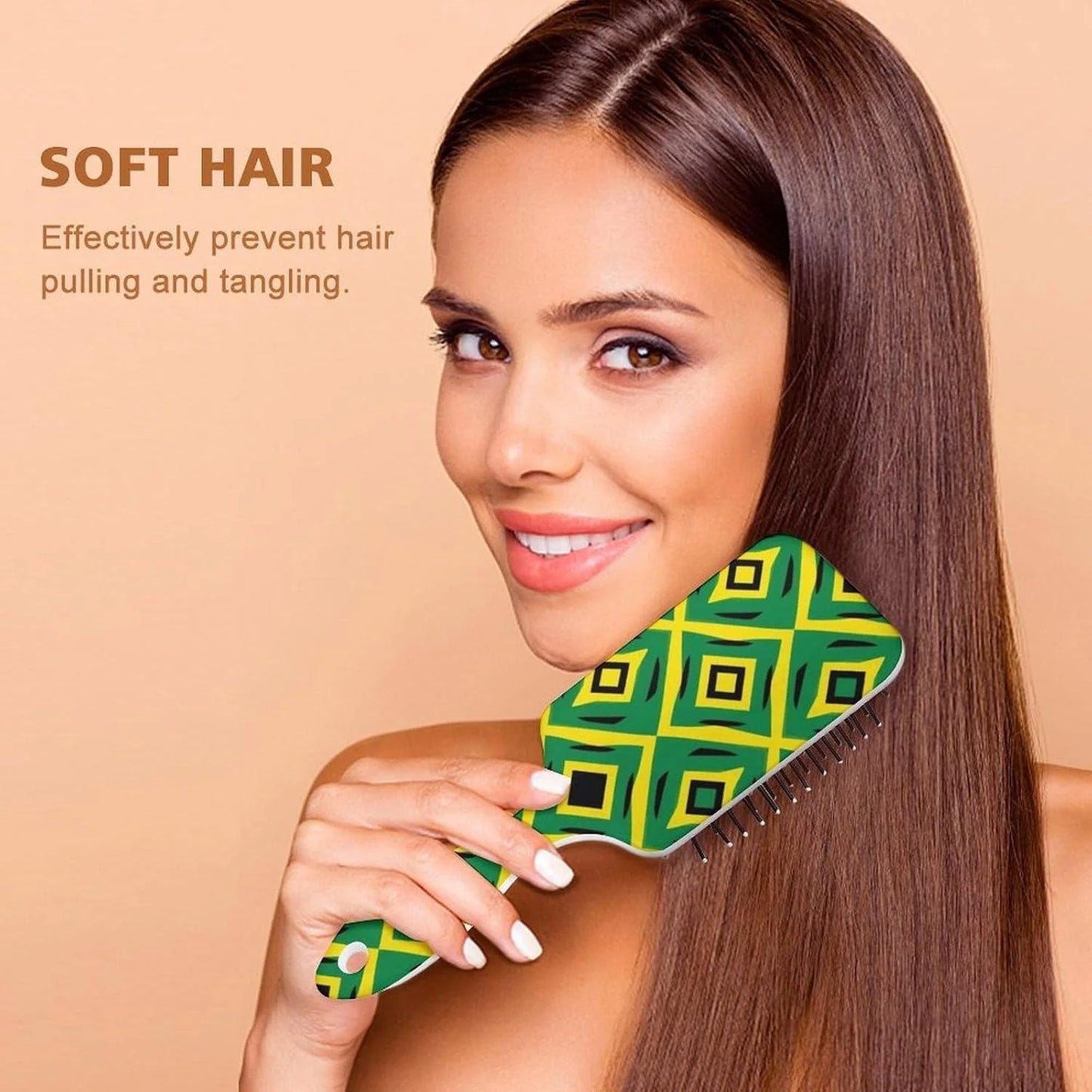 Air Cushion Comb for Massage Japanese Ocean Wave Fish Koifish Art, For Curly Long Thick Straight Hair, Women Girls Ladies
