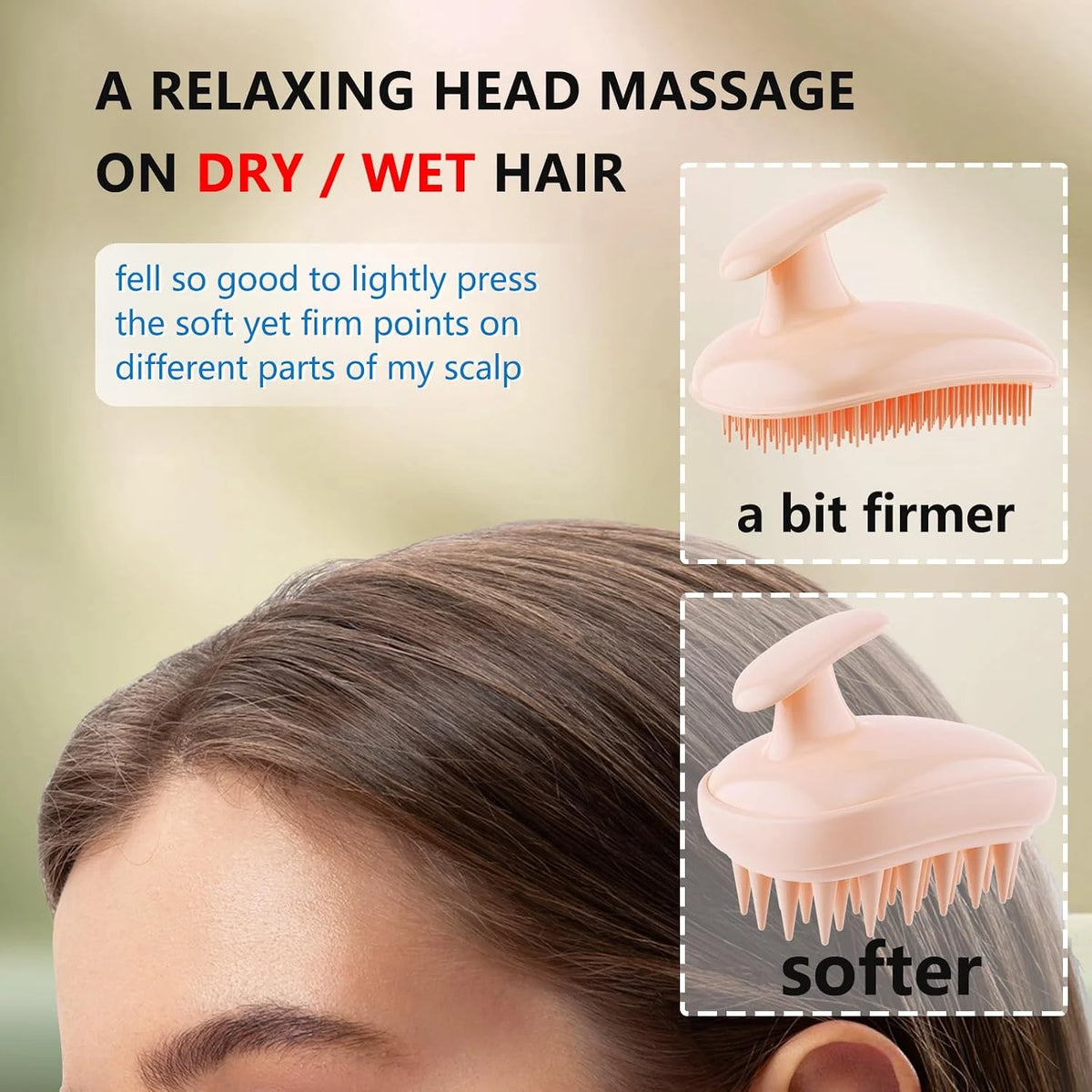 Scalp Scrubber Massager Shampoo Brush,Exfoliator for Dandruff & Hair Growth
