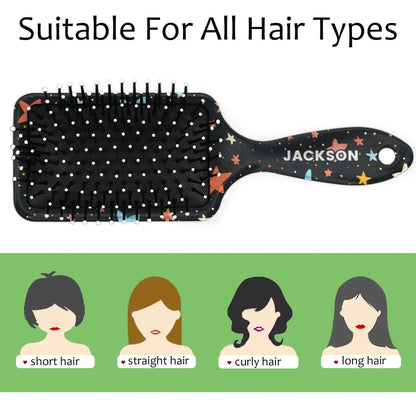 Personalized Cute Car Detangler-Hair-Brush for Kids Boys,Glides Through Tangles Comb,Custom Name Hair Brushes for All Hair Types Wet/Dry/Curly/Thick Hair,White 2