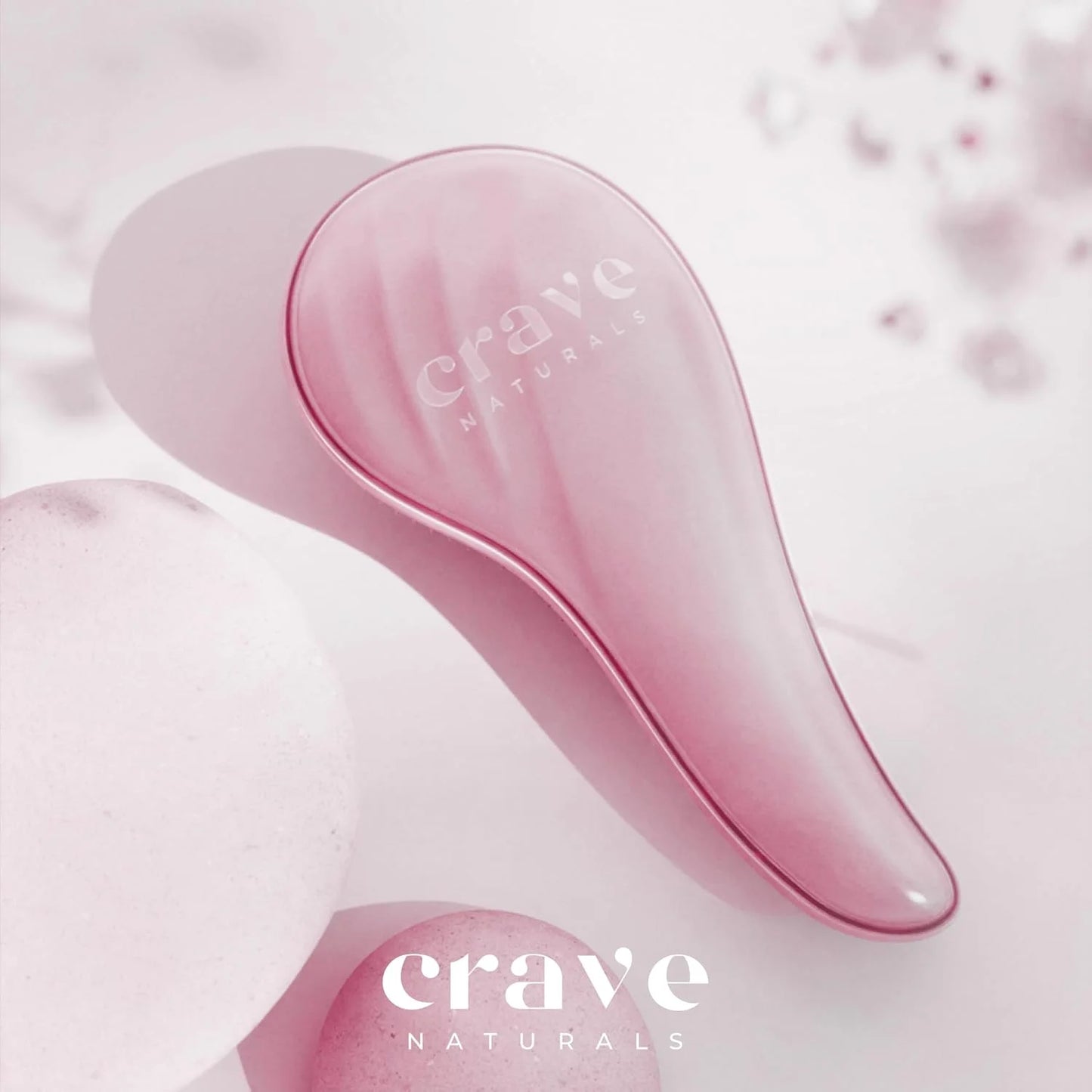 Crave Naturals Mini Detangler Hair Brush Turquoise – Glide Thru Hair Detangler Brush for Women, Kids & Toddlers – Gentle Scalp Care, No-Pain Tangle-Free Hairbrush for All Hair Types, Travel Hair Brush