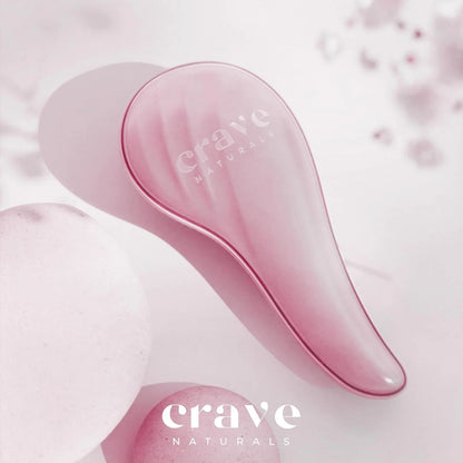 Crave Naturals Mini Detangler Hair Brush Turquoise – Glide Thru Hair Detangler Brush for Women, Kids & Toddlers – Gentle Scalp Care, No-Pain Tangle-Free Hairbrush for All Hair Types, Travel Hair Brush