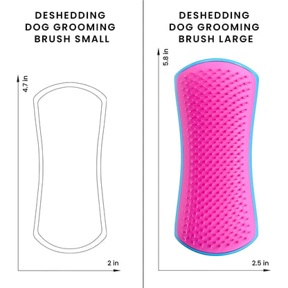 Pet Teezer De-Shedding Dog Brush for Long Hair Breeds, Large, Blue & Pink