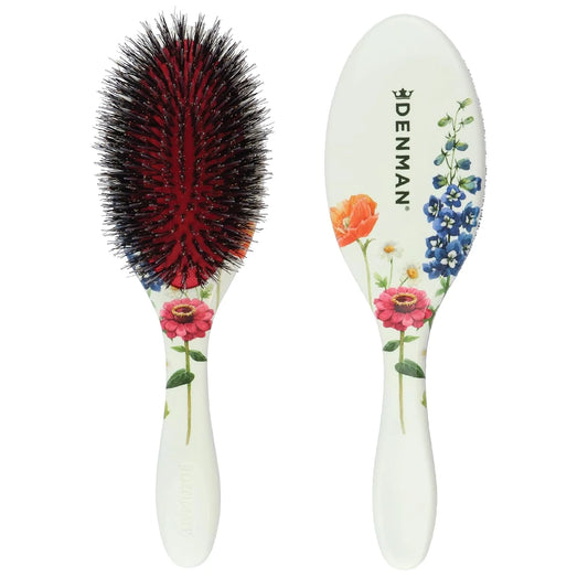 Denman Boar Bristle Hair Brush – Smoothing & Shine Enhancing for Slick Back Styles, Curl Defining & Detangling. Natural Bristles for all Hair Types for Women & Men