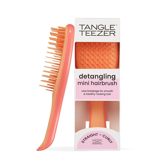 Tangle Teezer Mini The Ultimate Detangler Hairbrush |Gentle on Wet Hair | Two-Tiered Teeth & Comfortable Handle | Ideal for Kids And Travel | Reduces Knots & Breakage | Salmon Pink & Apricot