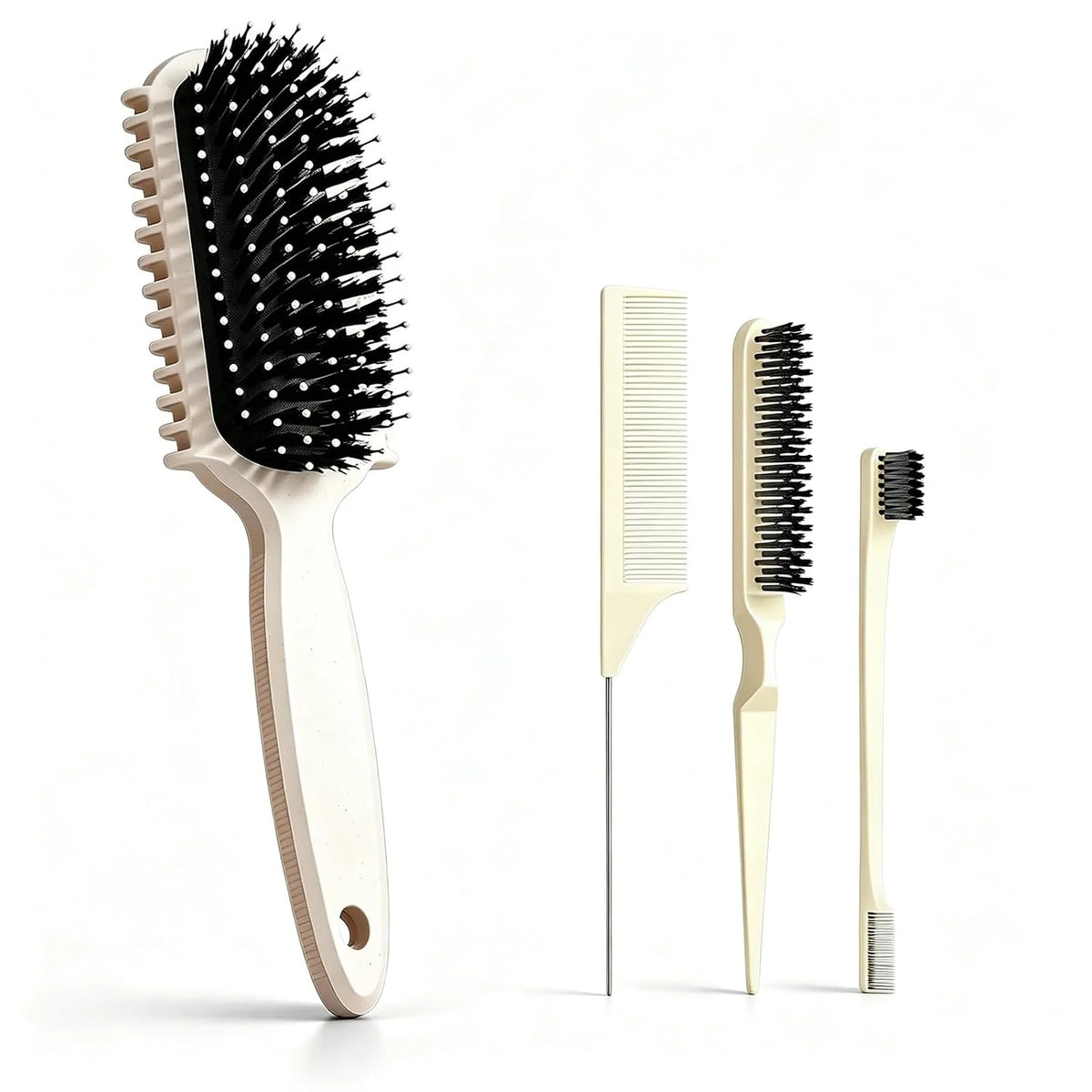 Curl Defining Brush, Curly Hair Brush, Slick Back Hair Brush, For Combing and Shaping Curls in All Hairstyles to Reduce Pulling (Pink)