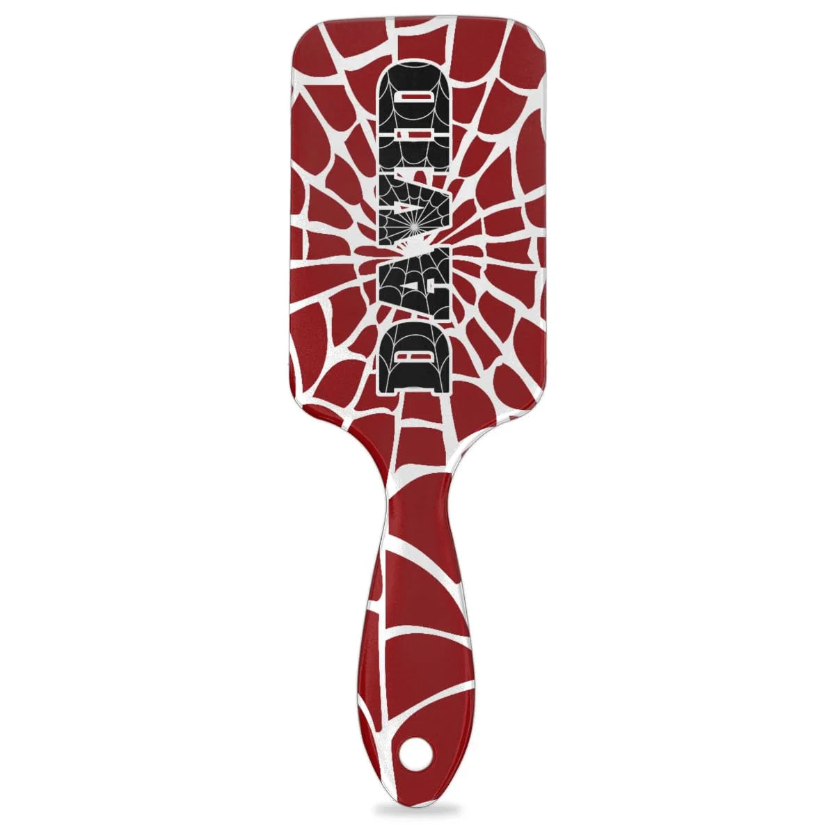 Personalized-Kids-Hair-Brush for Boy Girls Custom Gift Detangler Brush Soft Bristle Hair Brushes Travel Hair Brush for All Hair Types Christmas Hallowmas Spider Web Sliver Dot