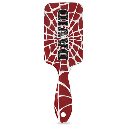 Personalized-Kids-Hair-Brush for Boy Girls Custom Gift Detangler Brush Soft Bristle Hair Brushes Travel Hair Brush for All Hair Types Christmas Hallowmas Spider Web Sliver Dot