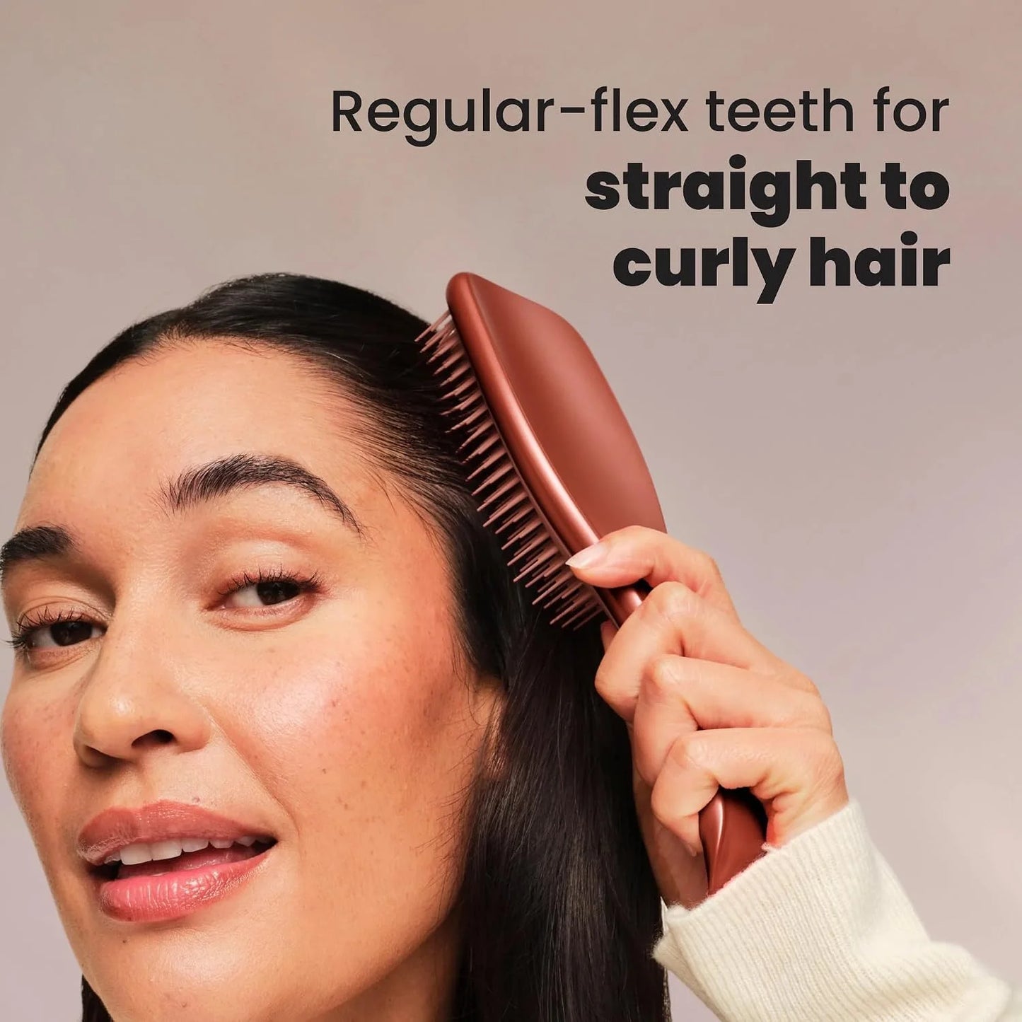 Tangle Teezer Chrome Ultimate Detangler Brush for Wet & Dry Hair, Eliminates Knots & Reduces Breakage for Straight to Curly Hair Types, Chocolate Bronze (Pack of 3)