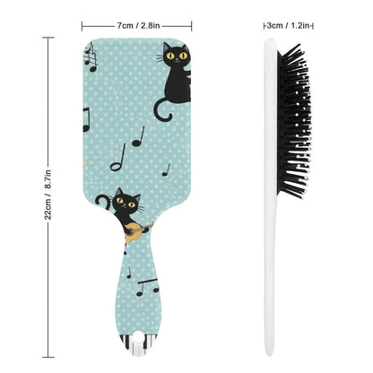 Air-Cushion Comb Black Gold Glitter Cheetah Leopard Print, Smooth Hair Salon Anti-Knotting Fluffy, For Long Thick Curly Hair, 1 Pack