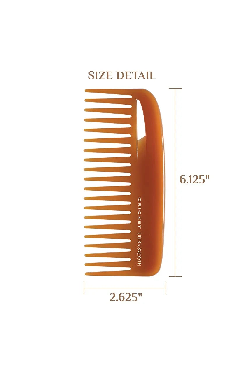 Cricket Ultra Smooth Coconut Conditioning Comb – Infused with Coconut Oil & Keratin for Frizz-Free Shine and Hydration, Ideal for Mid-Length, Thick, and Textured Hair