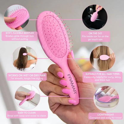 FRAMAR Wet Hair Brush Detangler, Detangling Hairbrush For Women – Giraffe